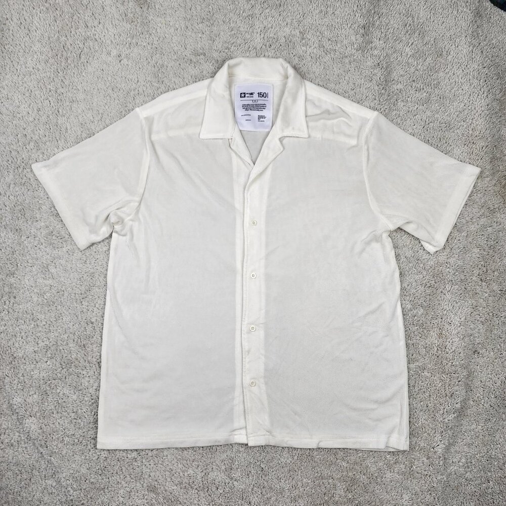 Strangers Only Base Martin 150 100% Acetate Nordstrom Shirt Size Medium M Cream